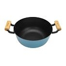 Кастрюля SEAGREEN 28x12см / 6л. со стеклянной крышкой (эмалированны