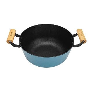 Кастрюля SEAGREEN 28x12см / 6л. со стеклянной крышкой (эмалированны