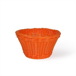 Плетеная корзинка круглая 19x10 см (пластик)