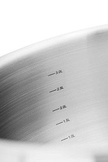 Кастрюля CASSIA 20x12 см / 3,6л со стеклянной крышкой (нерж.сталь)