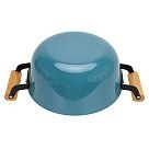 Кастрюля SEAGREEN 24x11см / 4л. со стеклянной крышкой (эмалированны