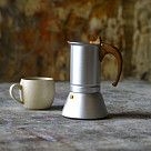 Гейзерная кофеварка с ручкой "под дерево" 300 мл на 6 порций (алюми