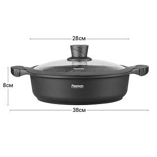 Сотейник PRESTIGE 28x8 см /4,1  л с крышкой (алюминий)