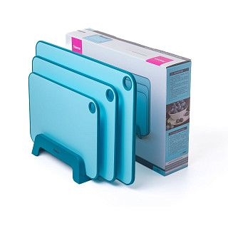 Набор из 3 разделочных досок 41х28см,36х24см,31х20см цвет синий (пл