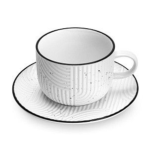 Чашка ART DECO 250мл с блюдцем (фарфор)