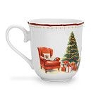 Набор из 2 кружек CHRISTMAS EVE 350 мл цвет красный (фарфор)