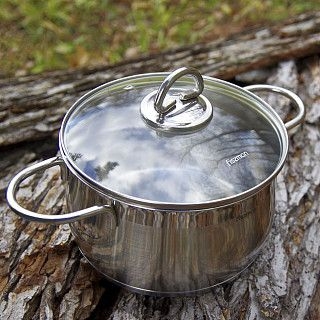 Кастрюля MONICA 24x13.5 см / 6.1 л со стеклянной крышкой