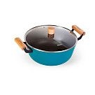 Кастрюля SEAGREEN 28x12см / 6л. со стеклянной крышкой (эмалированны