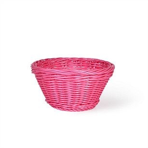 Плетеная корзинка круглая 19x10 см (пластик)