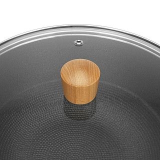 Вок SEAGREEN 32x9,2см / 5л. со стеклянной крышкой (эмалированный чу