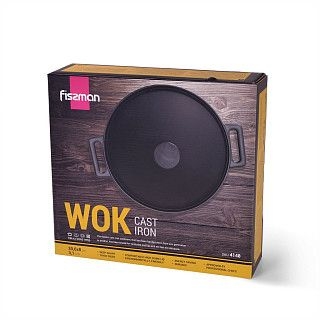 Вок чугунный 30,6 см / 3,1 л