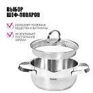 Кастрюля CALLISTO 18x8.5 см / 1,9 л с крышкой (нерж. сталь)