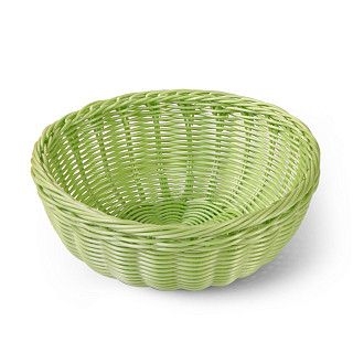 Плетеная корзинка круглая 24x10 см (пластик)