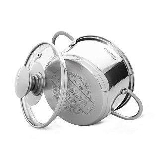 Кастрюля BAMBINO 12x7,5 см / 0,8 л со стекл. крышкой (нерж. сталь)