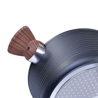 Кастрюля DIAMOND 24x12см / 4,5л со стеклянной крышкой (алюминий)