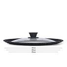 Крышка TRIPLEX 26/28/30см Многоразмерная, цвет Чёрный (стекло)