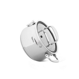 Кастрюля IRON ELEGANCE 16х10 см / 1,85 л со стеклянной крышкой (нер