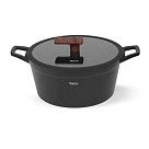 Кастрюля FILOMENA 28x13,5см / 5,7л со стеклянной крышкой (алюминий