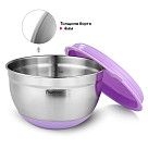 Миска 24x13,5 см / 4,5 л с крышкой (нерж. сталь)