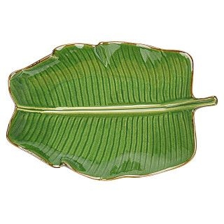 Блюдо глубокое GREEN 35X24X6 CM (керамика)