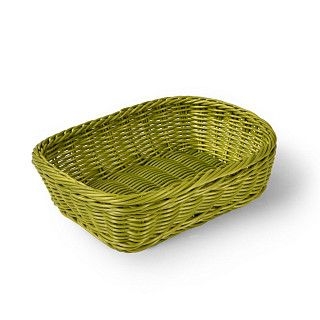 Плетеная корзинка прямоугольная 26x19x7 см (пластик)