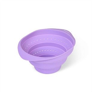 Складной дуршлаг 15x9 см, цвет ЛИЛОВЫЙ (силикон)