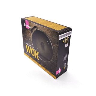 Вок 34x10,4см / 4,85л со стеклянной крышкой (чугун)