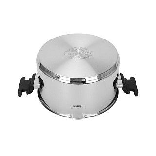 Кастрюля ELIZ 24x13 см / 5,6л со стеклянной крышкой (нерж.сталь)