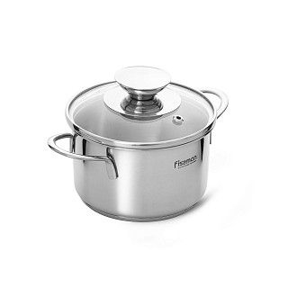 Кастрюля BAMBINO 12x7,5 см / 0,8 л со стекл. крышкой (нерж. сталь)