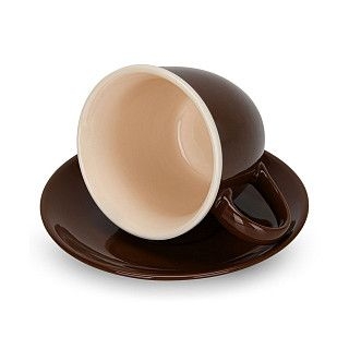 Набор из 2-х чашек 240 мл BLACK COFFEE с блюдцами (фарфор)