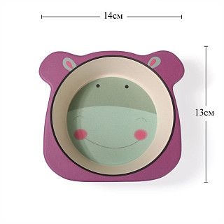 Глубокая тарелка 14x13 см БЕГЕМОТИК из бамбукового волокна