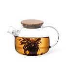 Заварочный чайник 800 мл со стальным фильтром (жаропрочное стекло)