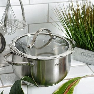 Кастрюля VALERY 18x9 см / 2.3 л со стеклянной крышкой (нерж. сталь)