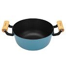 Кастрюля SEAGREEN 24x11см / 4л. со стеклянной крышкой (эмалированны