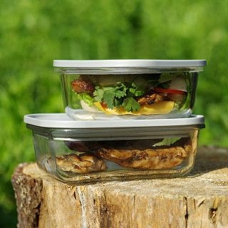 Набор стеклянных контейнеров 2шт 450 / 580мл