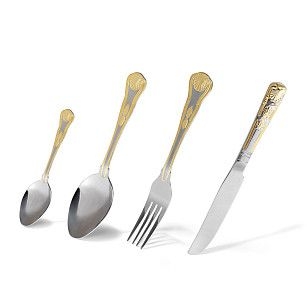 Набор 24 пр. ROUSSE golden столовые приборы (нерж.сталь)