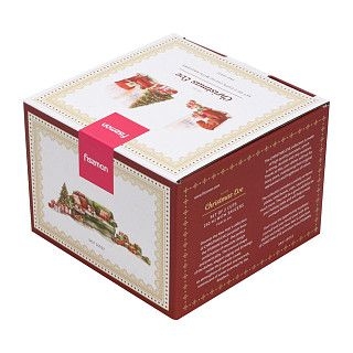 Набор из 2 чашек CHRISTMAS EVE 250 мл с блюдцами цвет красный (фар