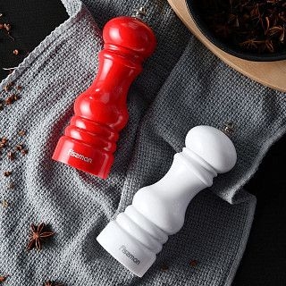 Мельница для соли и перца 17x6см (пластиковый корпус) Красный