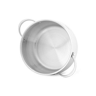 Кастрюля CASSIA 20x12 см / 3,6л со стеклянной крышкой (нерж.сталь)