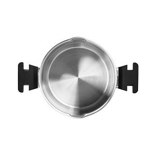 Кастрюля ELIZ 20x11 см / 3,3л со стеклянной крышкой (нерж.сталь)