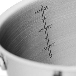 Кастрюля PLATINO 22x12,5 см / 4,4л со стеклянной крышкой (нерж.стал