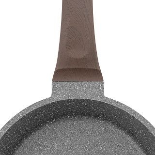 Сковорода для жарки UNIQUE PRO 20x5,9см со стеклянной крышкой (алю