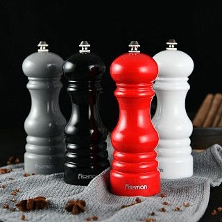 Мельница для соли и перца 17x6см (пластиковый корпус) Серый