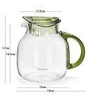 Кувшин стеклянный для горячих и холодных напитков 1,5л