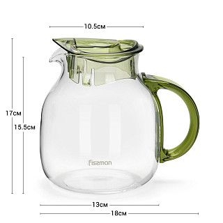 Кувшин стеклянный для горячих и холодных напитков 1,5л