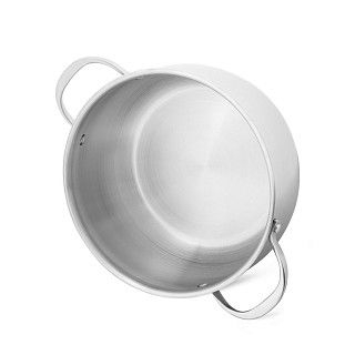 Кастрюля CASSIA 24x14 см / 6,3л со стеклянной крышкой (нерж.сталь)