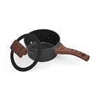 Ковш FILOMENA 16x8см / 1,2 л со стеклянной крышкой (алюминий)