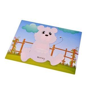 Коврик многоразовый для рисования водой МЕДВЕЖОНОК 29x21см (пластик