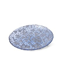 Тарелка стеклянная 21 см New Year blue