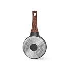 Ковш FILOMENA 16x8см / 1,2 л со стеклянной крышкой (алюминий)